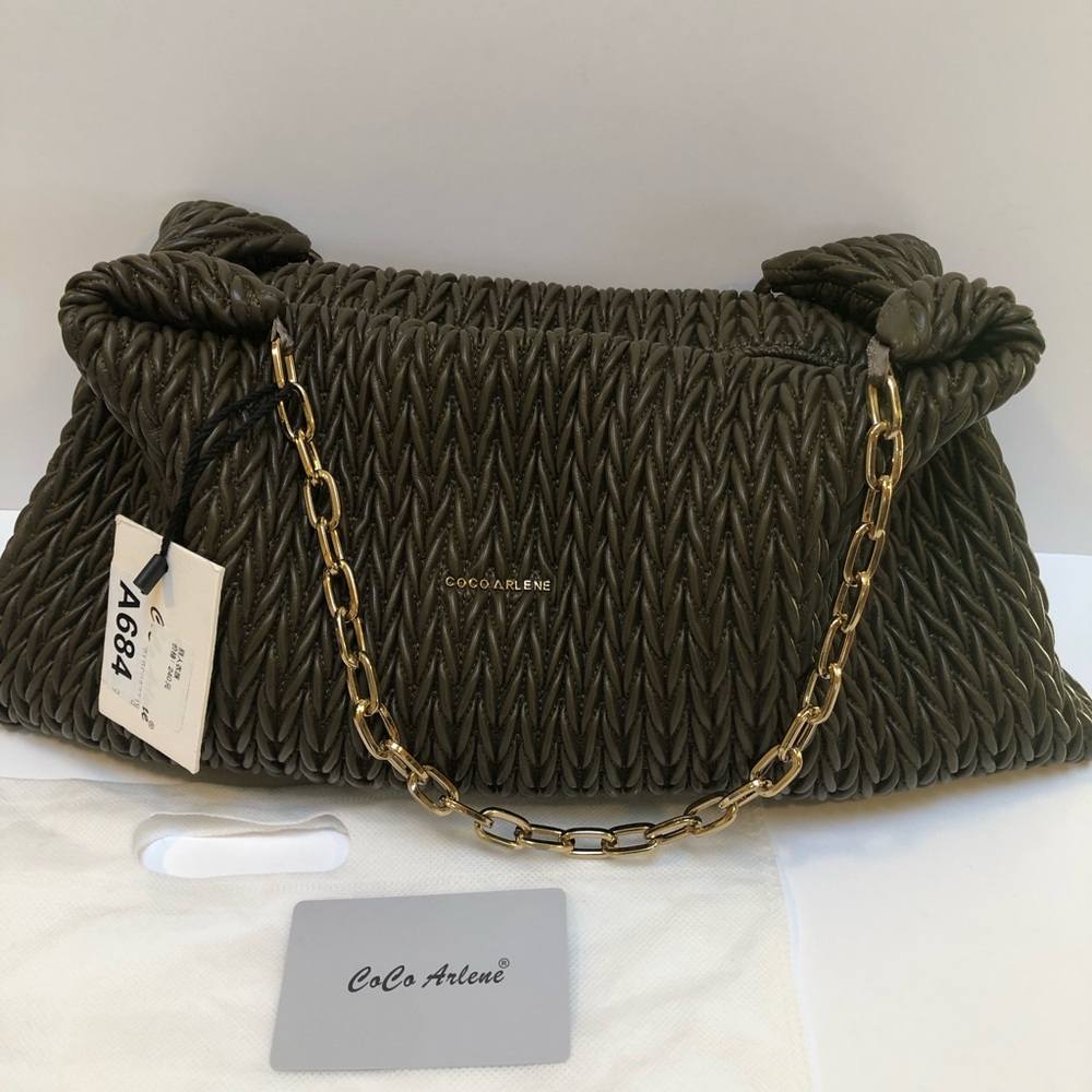Coco Arlene Brown Faux Leather Bag NWT